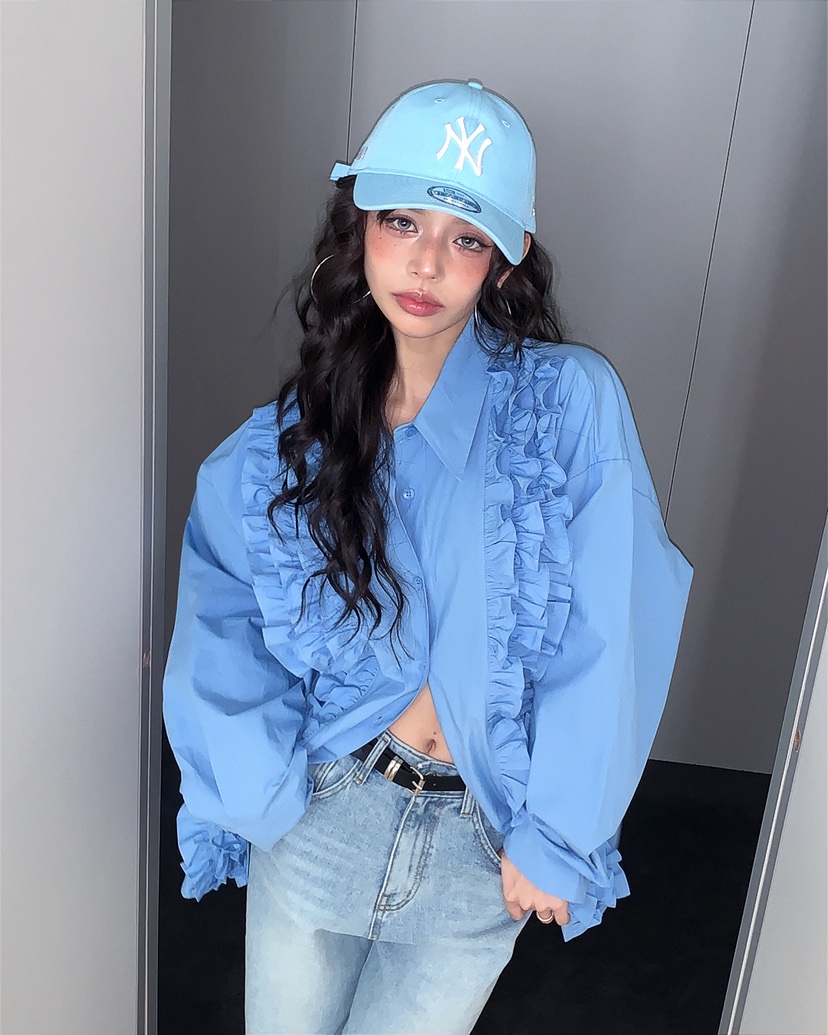 LIVE AID-P東大門直郵女士新款職業熱賣真品襯衫蕾絲衫LIVE AID-P襯衫/蕾絲衫