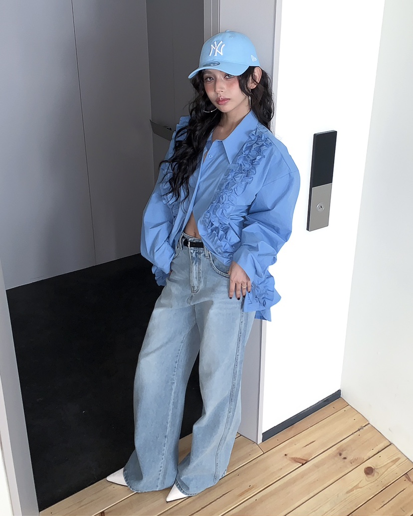 LIVE AID-P東大門直郵女士新款職業熱賣真品襯衫蕾絲衫LIVE AID-P襯衫/蕾絲衫