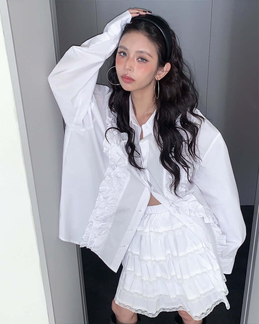 LIVE AID-P東大門直郵女士新款職業熱賣真品襯衫蕾絲衫LIVE AID-P襯衫/蕾絲衫