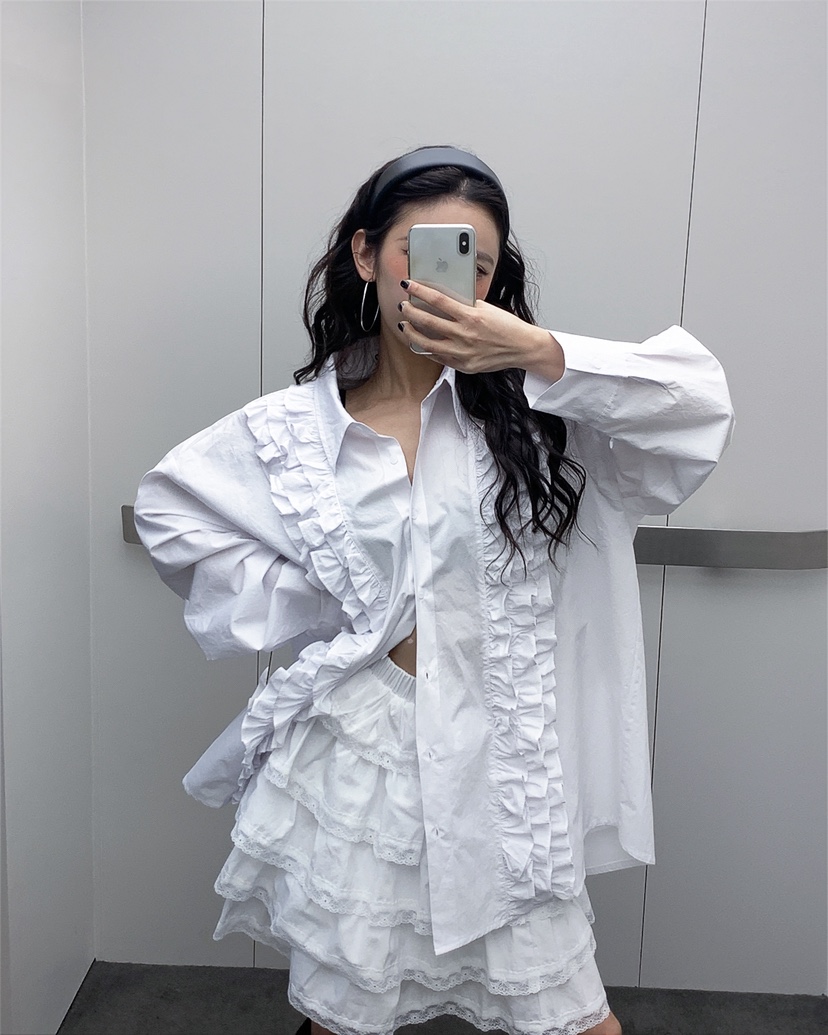 LIVE AID-P東大門直郵女士新款職業熱賣真品襯衫蕾絲衫LIVE AID-P襯衫/蕾絲衫