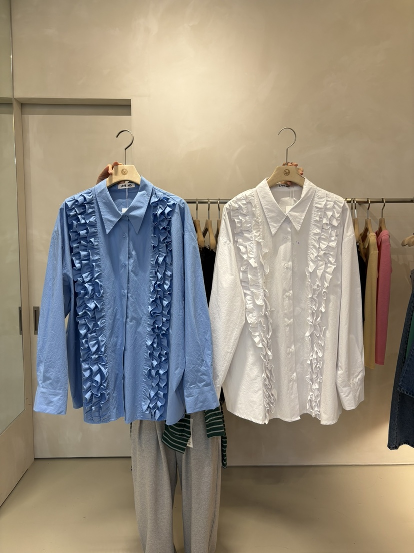 LIVE AID-P東大門直郵女士新款職業熱賣真品襯衫蕾絲衫LIVE AID-P襯衫/蕾絲衫