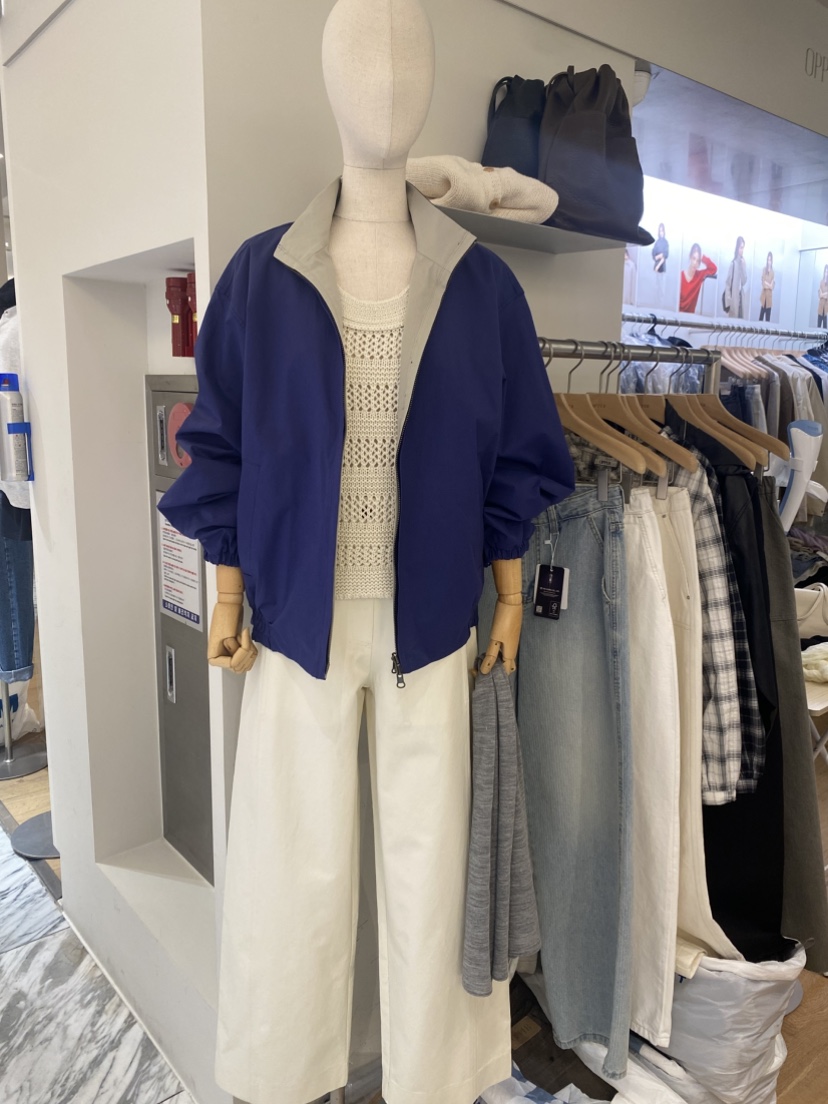 OP PER東大門代購女士新款推薦時尚熱賣真品夾克兩面穿雙面OPPER-simplebeige夾克