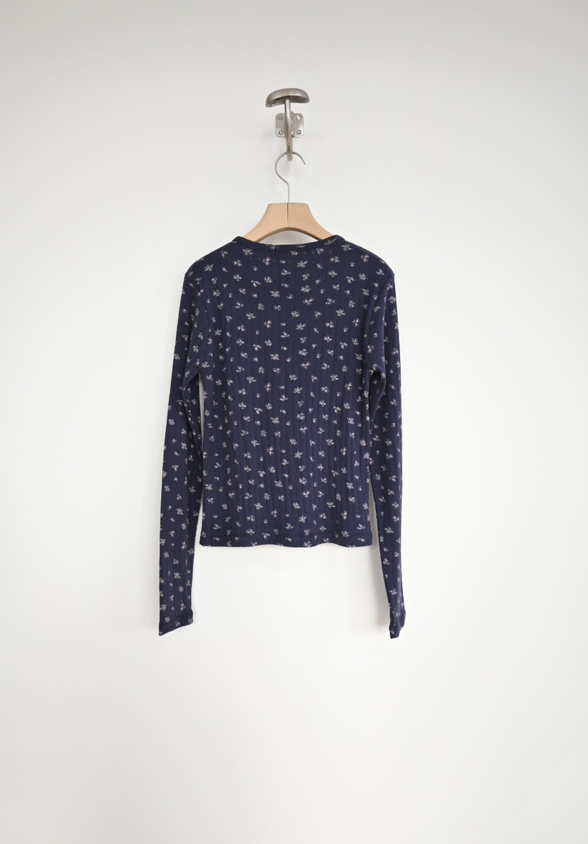 OP PER東大門代購女士新款推薦時尚休閑26春夏長袖T恤花朵OPPER-simplebeige長袖T恤