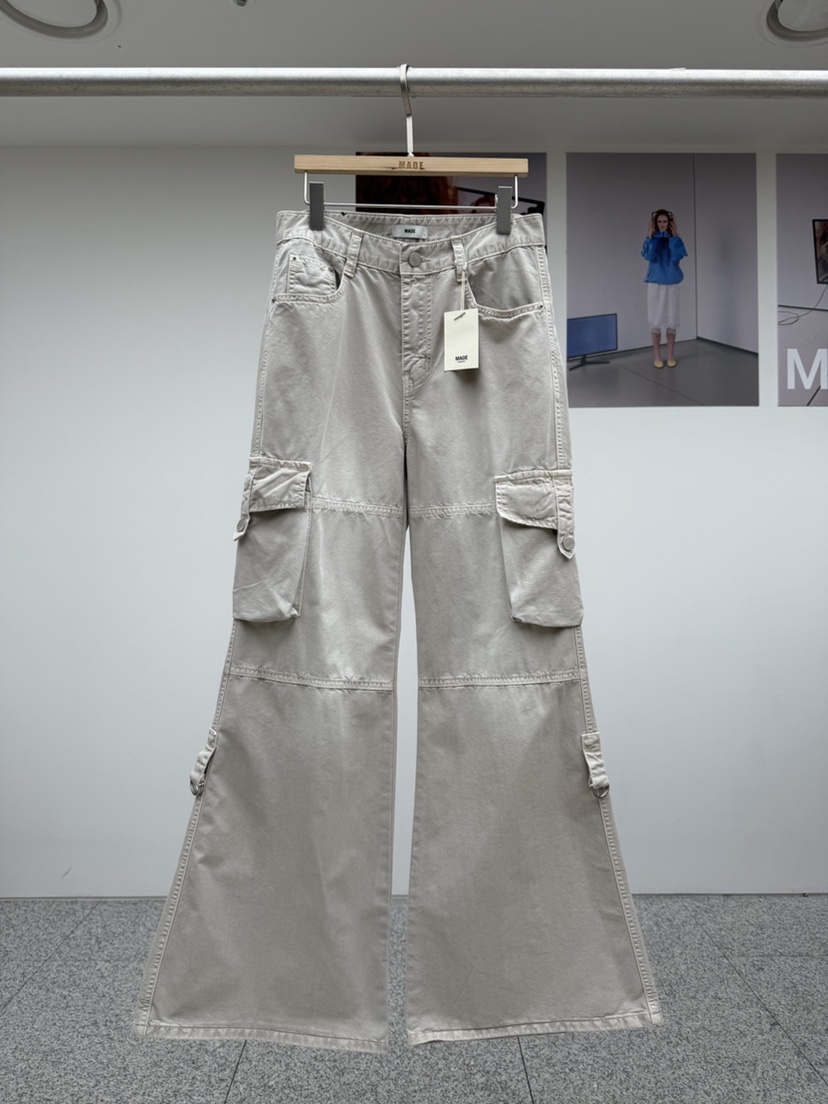 MADE-P韓國代購女士新品真品職業人氣時尚休閑26春夏牛仔褲MADE-P牛仔褲圖色2