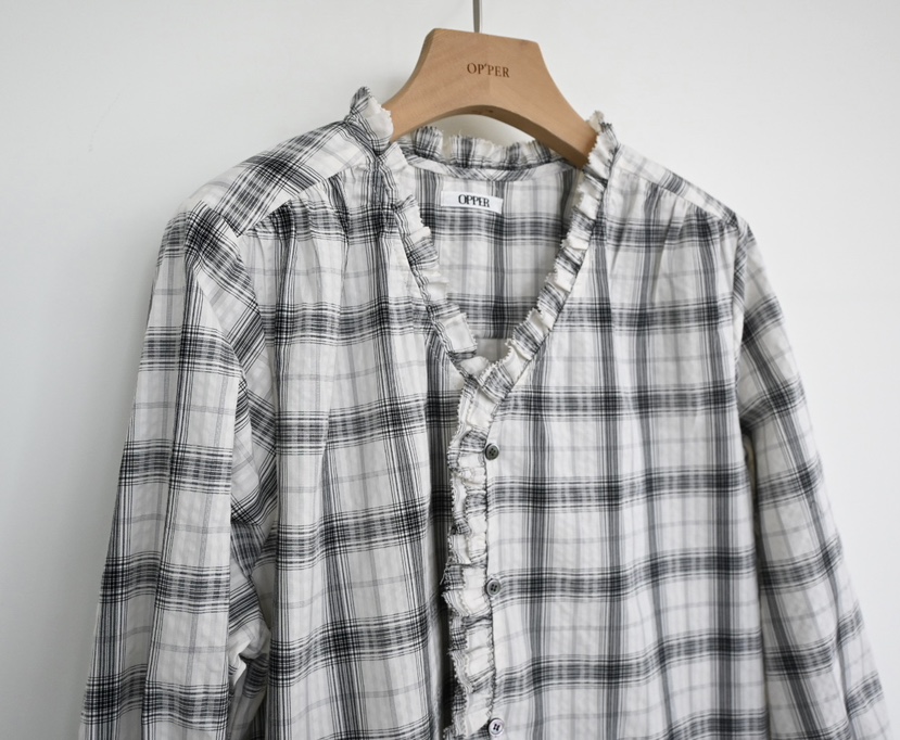 OP PER韓國直郵女士新款熱賣休閑推薦職業26春夏襯衫蕾絲衫OPPER-simplebeige襯衫/蕾絲衫