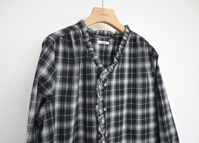 OP PER韓國直郵女士新款熱賣休閑推薦職業26春夏襯衫蕾絲衫OPPER-simplebeige襯衫/蕾絲衫