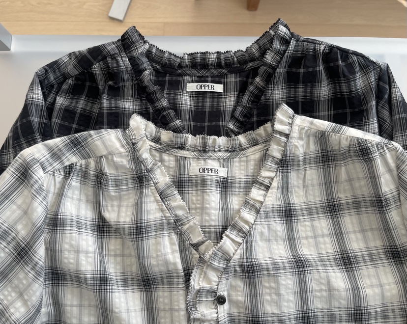 OP PER韓國直郵女士新款熱賣休閑推薦職業26春夏襯衫蕾絲衫OPPER-simplebeige襯衫/蕾絲衫