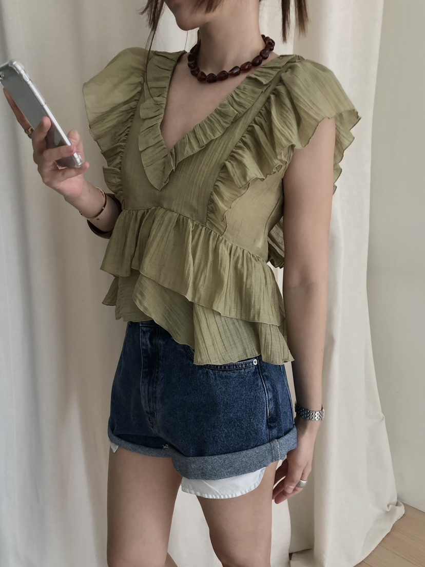 MADE-P東大門直郵女裝新款26春夏推薦時尚職業襯衫蕾絲衫MADE-P襯衫/蕾絲衫