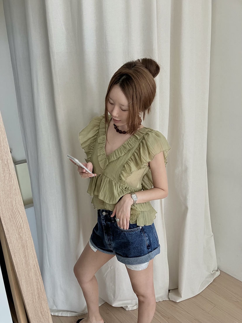 MADE-P東大門直郵女裝新款26春夏推薦時尚職業襯衫蕾絲衫MADE-P襯衫/蕾絲衫