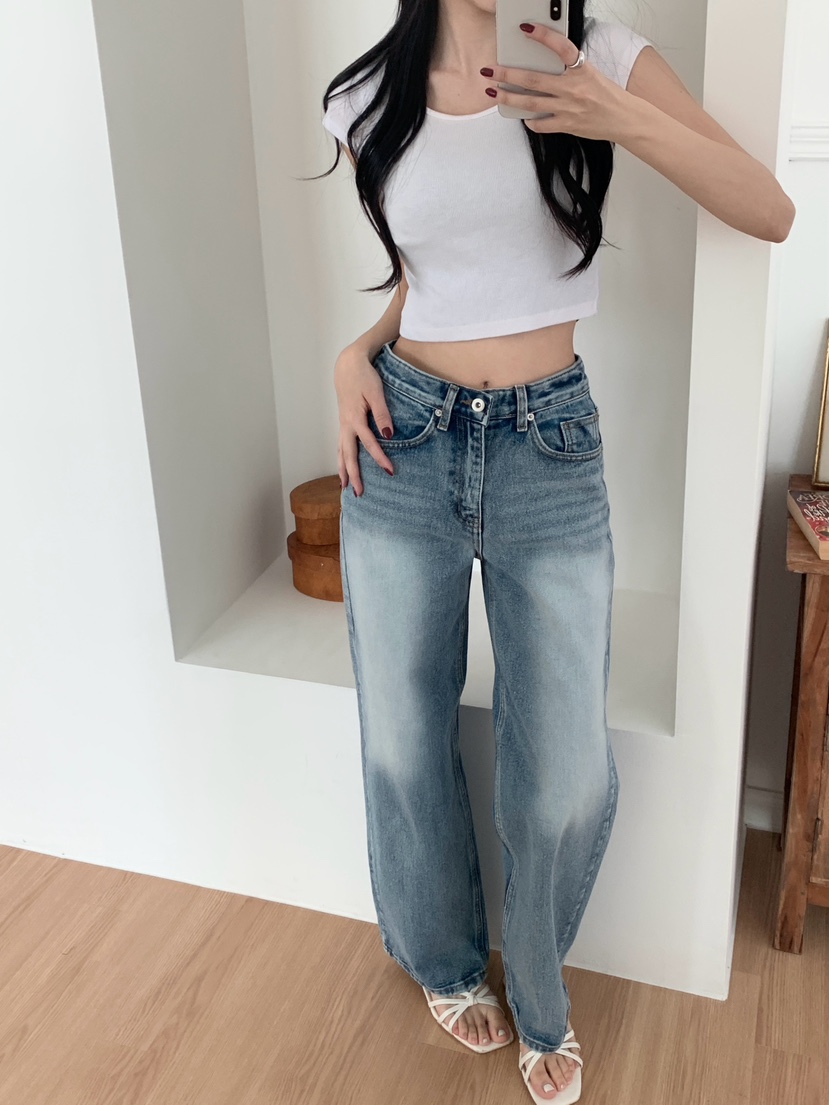 EOMPIT東大門直郵女裝新款真品職業休閑熱賣人氣26春夏牛仔褲EOMPIT牛仔褲