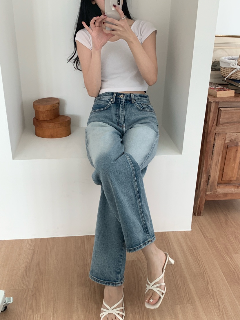 EOMPIT東大門直郵女裝新款真品職業休閑熱賣人氣26春夏牛仔褲EOMPIT牛仔褲