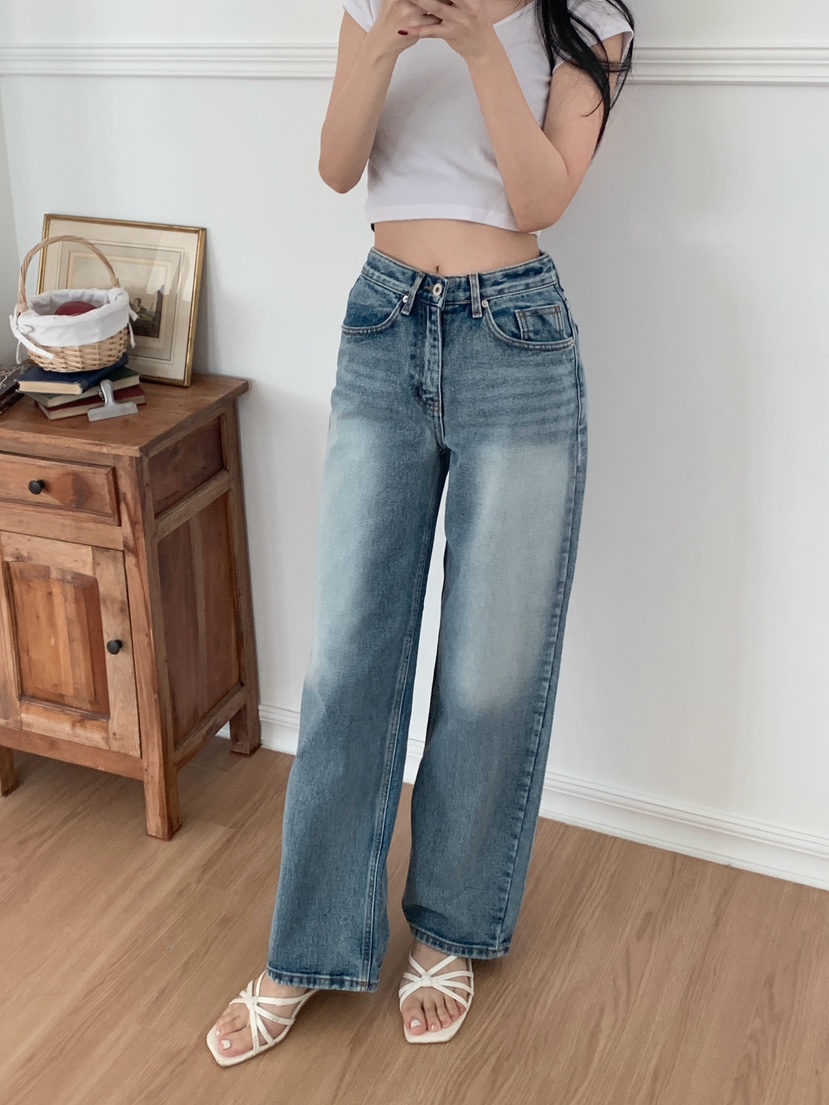 EOMPIT東大門直郵女裝新款真品職業休閑熱賣人氣26春夏牛仔褲EOMPIT牛仔褲