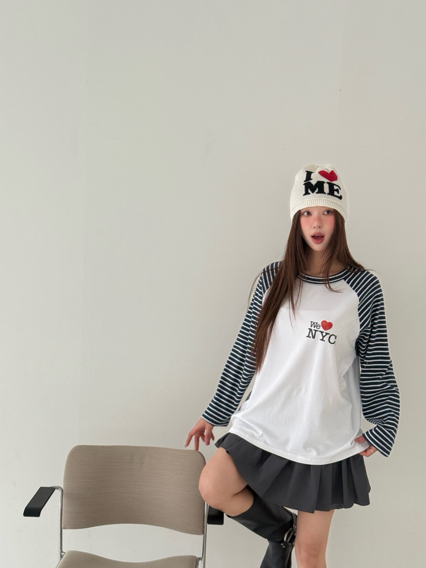 MAISONDEGLORY東大門代購女士新品職業熱賣真品休閑長袖T恤MAISON DE GLORY長袖T恤