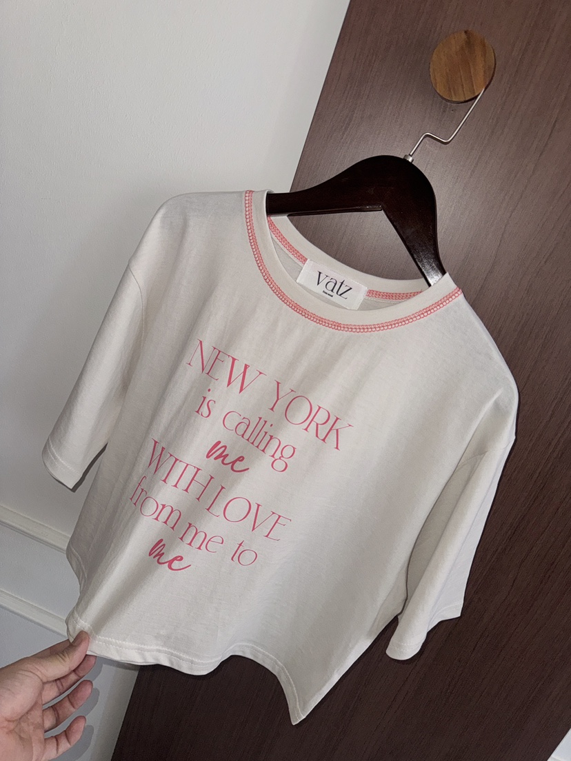 바츠東大門實拍女士新款26春夏人氣時尚職業推薦休閑熱賣T恤VatzT恤