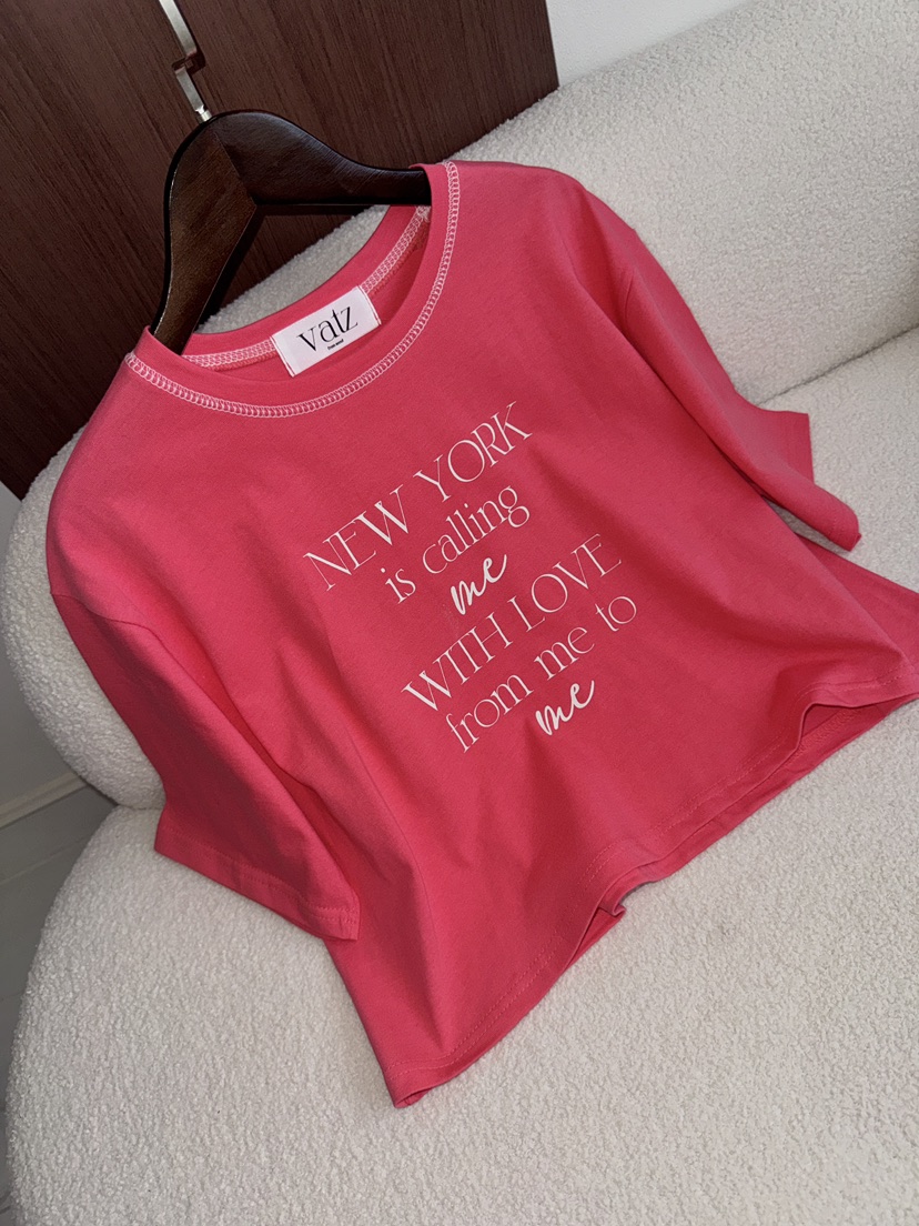 바츠東大門實拍女士新款26春夏人氣時尚職業推薦休閑熱賣T恤VatzT恤圖色1