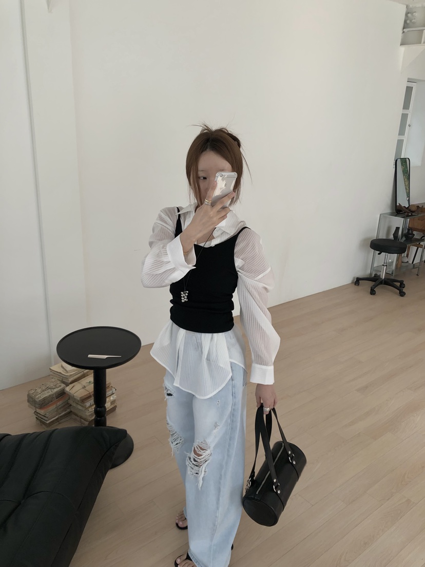 MADE-P韓國代購女裝新品時尚真品推薦熱賣人氣襯衫蕾絲衫MADE-P襯衫/蕾絲衫