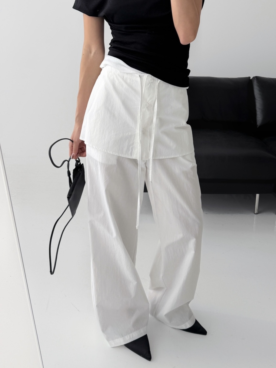 CELEBRITY-A東大門實拍女士新款職業推薦人氣26春夏褲子雙層CELEBRITY-A褲子