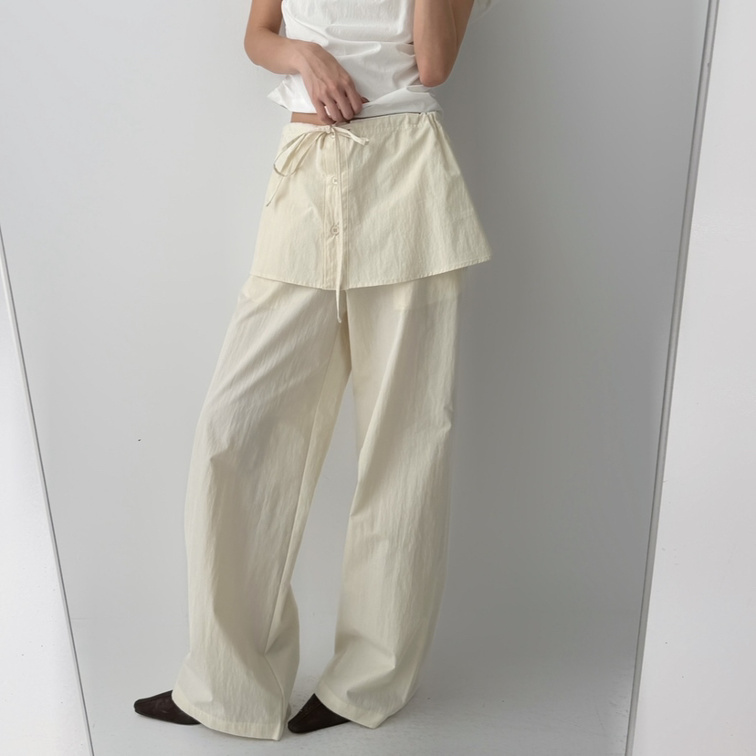 CELEBRITY-A東大門實拍女士新款職業推薦人氣26春夏褲子雙層CELEBRITY-A褲子