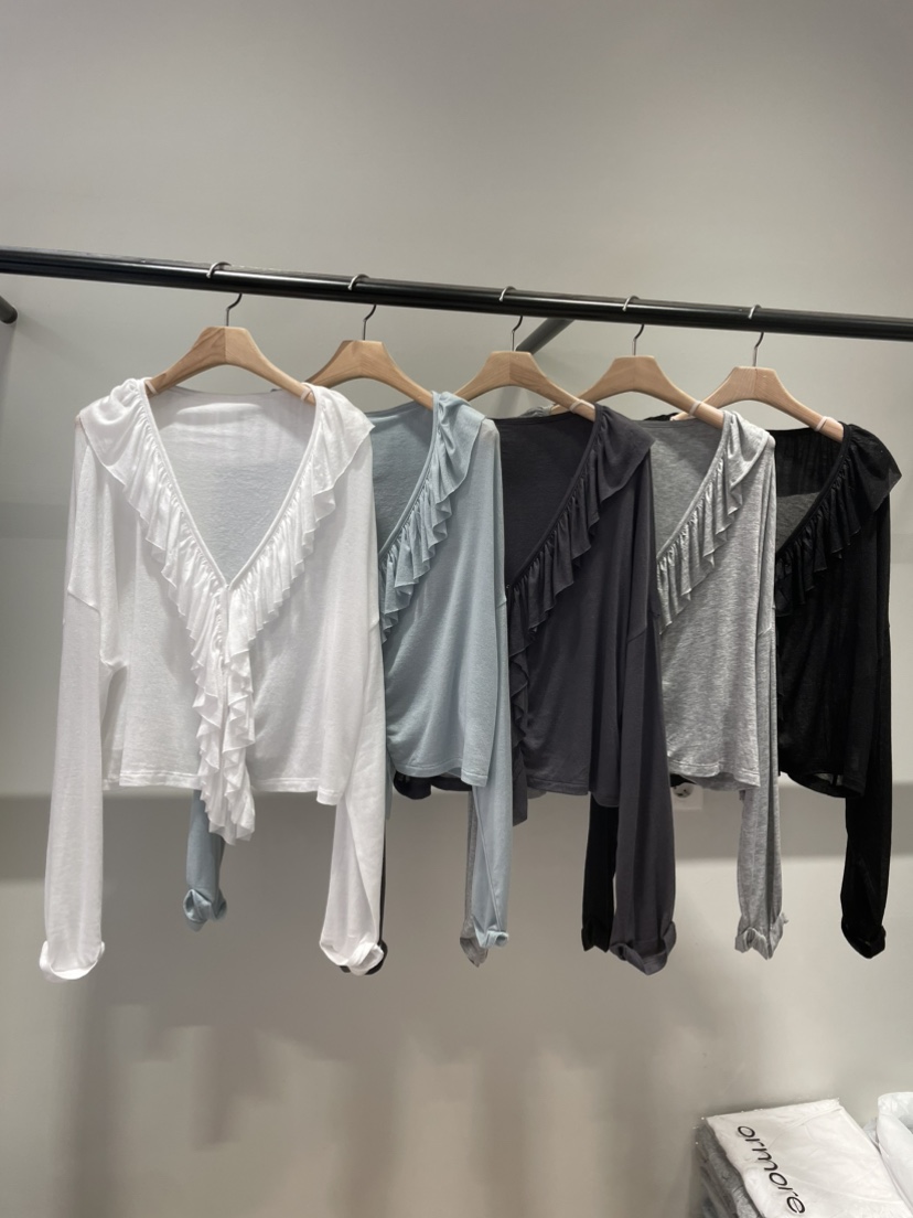 ORMORE東大門直郵女士新款人氣真品熱賣時尚推薦長袖T恤開衫ORMORE長袖T恤