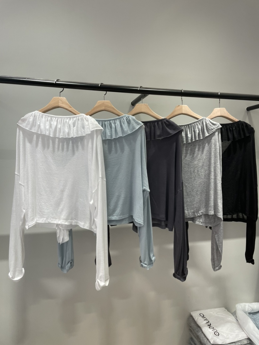 ORMORE東大門直郵女士新款人氣真品熱賣時尚推薦長袖T恤開衫ORMORE長袖T恤