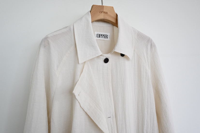 OP PER韓國代購女裝新品推薦時尚熱賣真品長款風衣含腰帶OPPER-simplebeige長款風衣