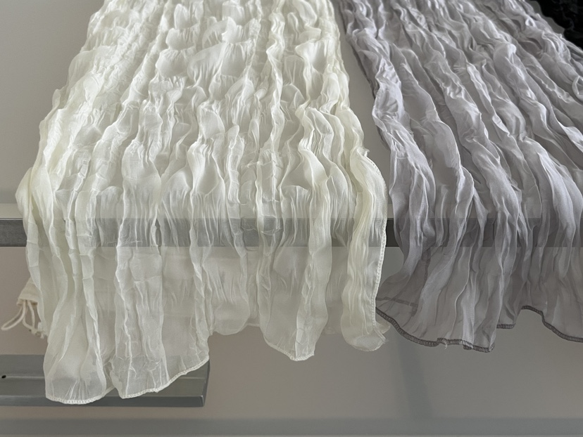 OP PER韓國直郵女士新品真品26春夏推薦圍巾披肩褶皺圍巾OPPER-simplebeige圍巾/披肩