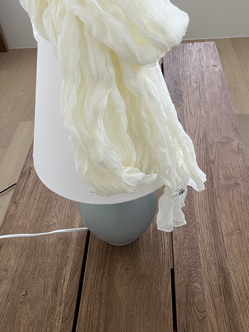 OP PER韓國直郵女士新品真品26春夏推薦圍巾披肩褶皺圍巾OPPER-simplebeige圍巾/披肩