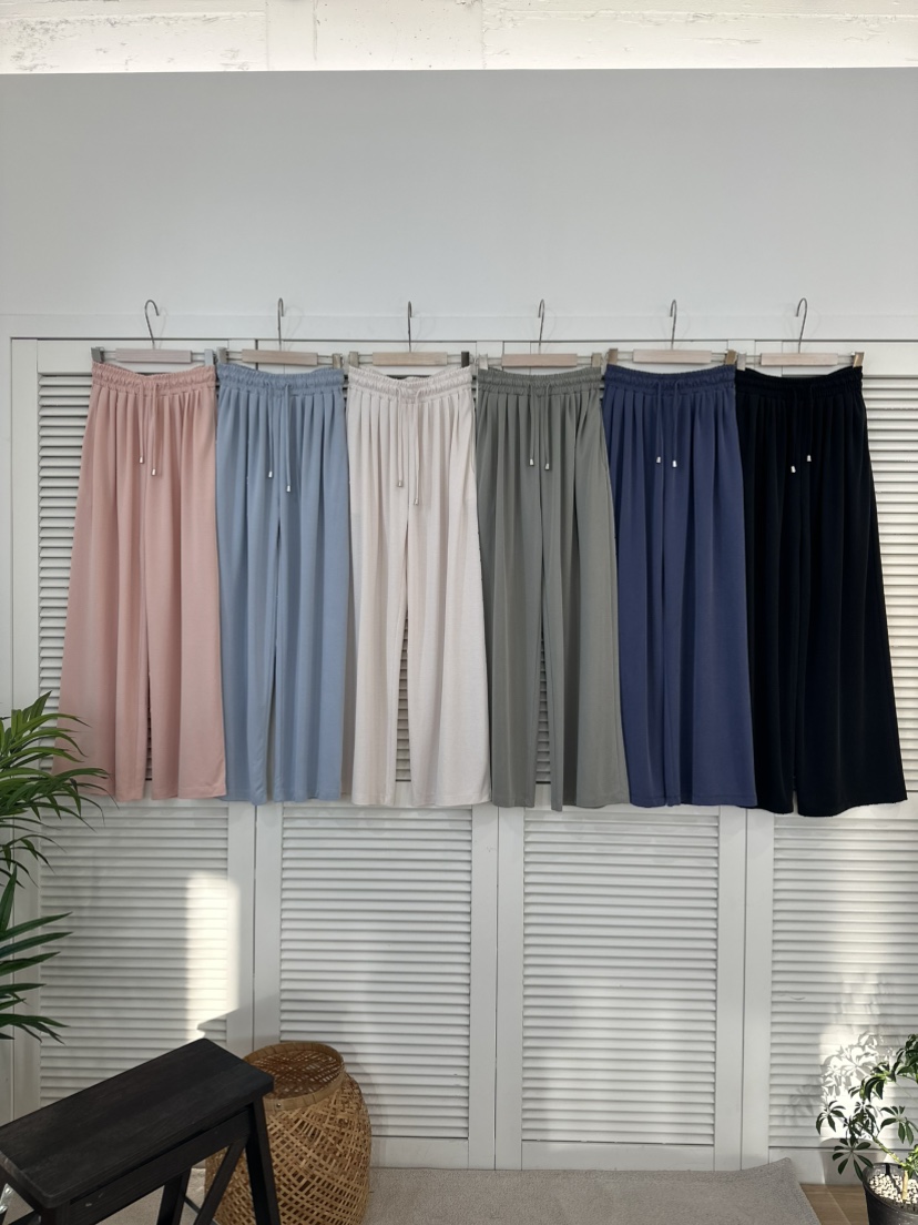 ONL東大門實拍女裝新款時尚熱賣人氣休閑休閑褲莫代爾闊腿褲ONL休閑褲