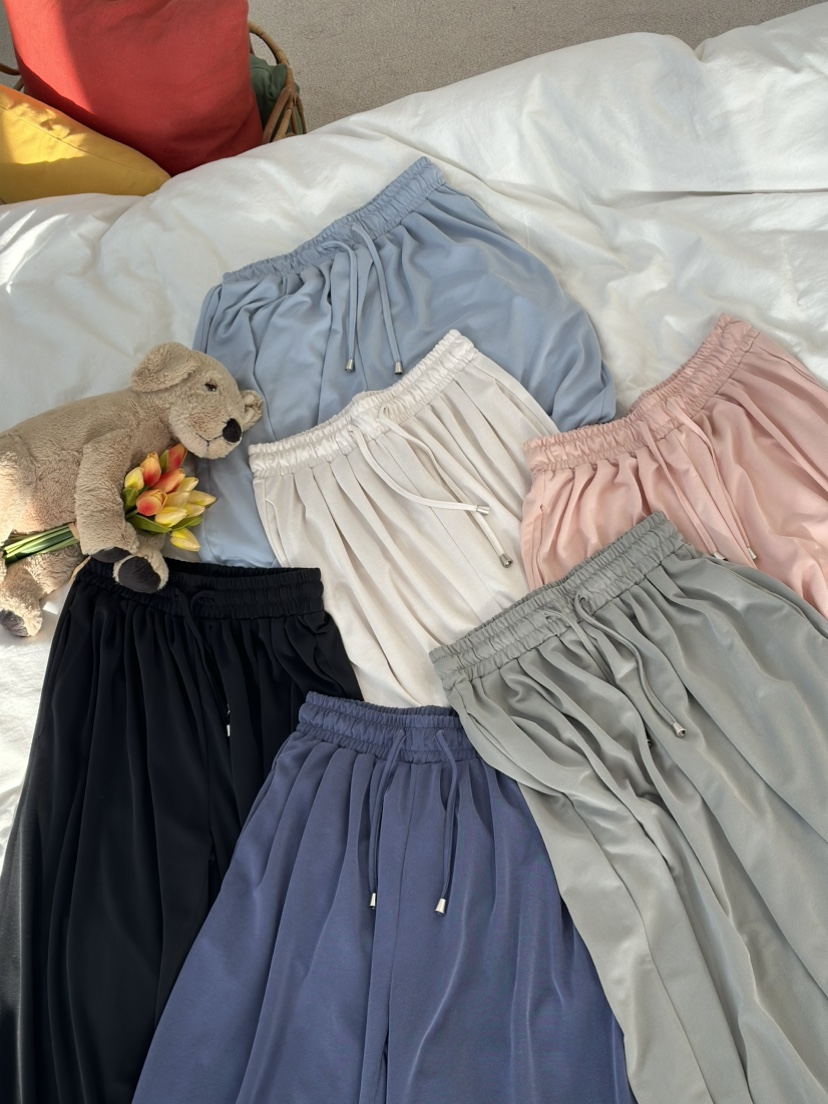 ONL東大門實拍女裝新款時尚熱賣人氣休閑休閑褲莫代爾闊腿褲ONL休閑褲