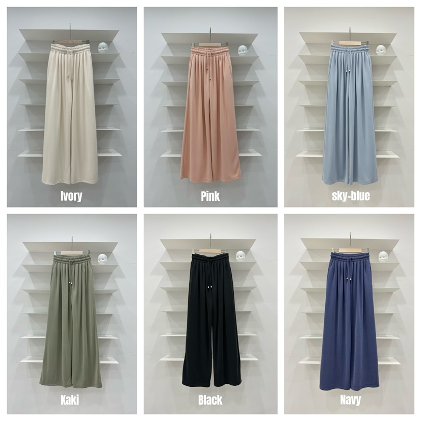 ONL東大門實拍女裝新款時尚熱賣人氣休閑休閑褲莫代爾闊腿褲ONL休閑褲