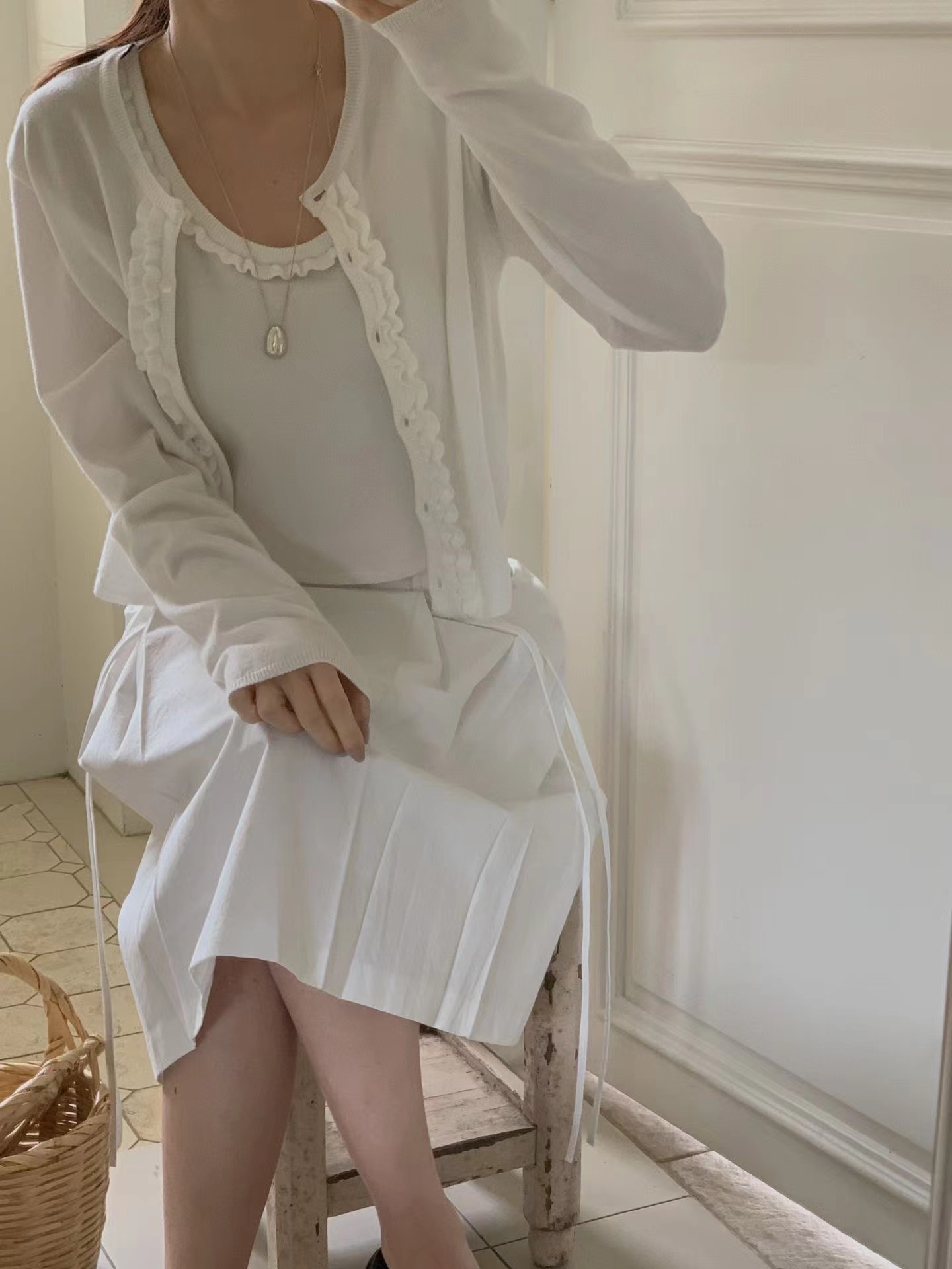 MIELLE-미엘르-OT韓國代購女裝新品時尚針織衫不含吊帶羊毛衫MIELLE-미엘르-OT針織衫圖色1