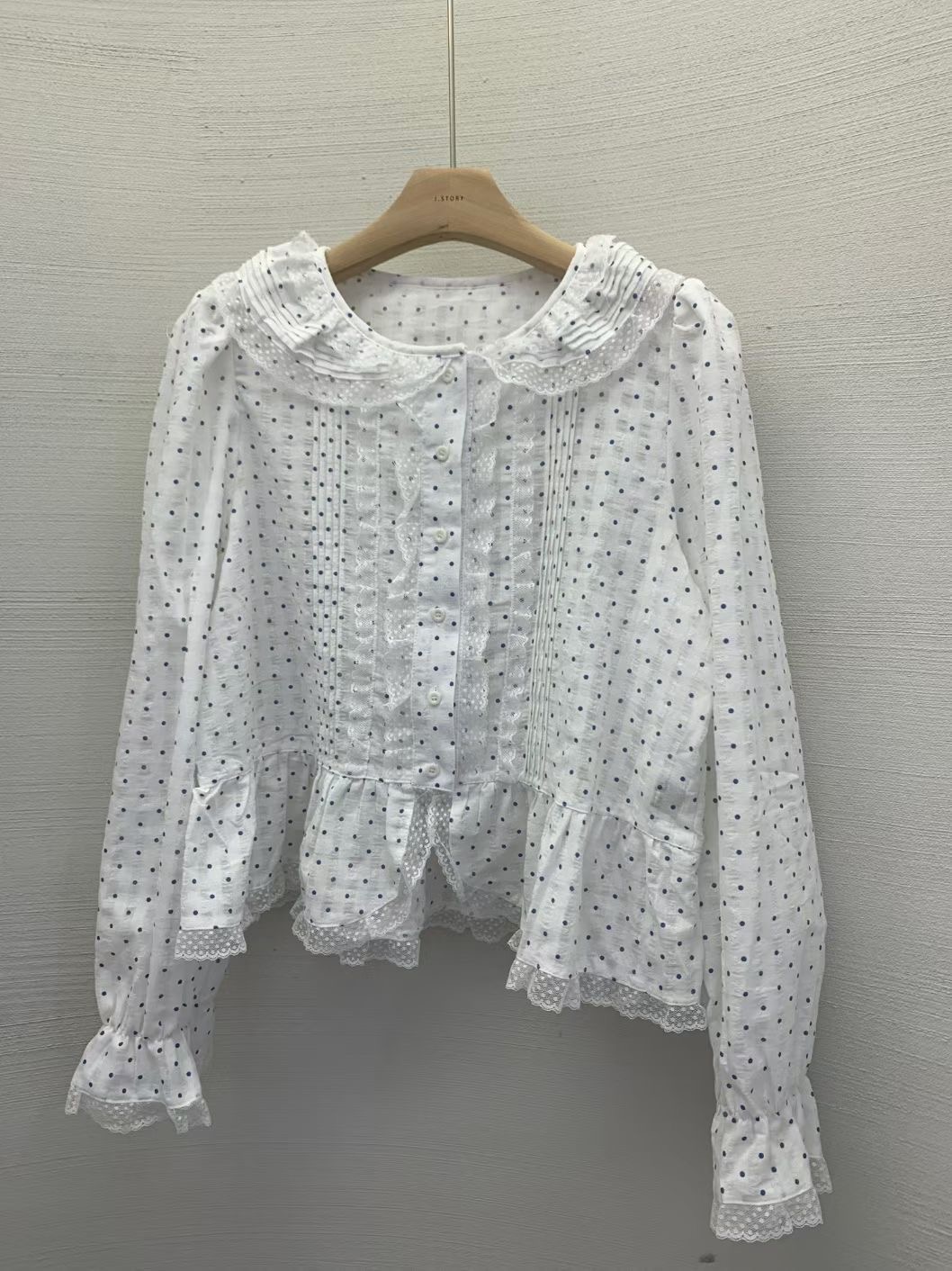 J-STORY東大門實拍女士新品人氣真品時尚熱賣襯衫蕾絲衫J-STORY襯衫/蕾絲衫圖色1