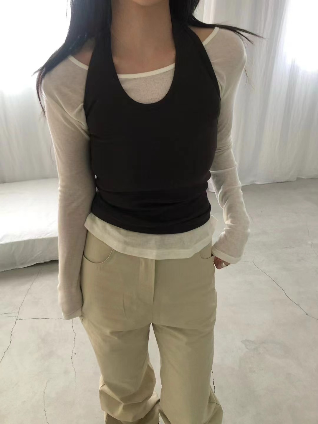 ALEWK韓國直郵女士新款人氣熱賣26春夏時尚休閑真品吊帶背心ALEWK吊帶/背心