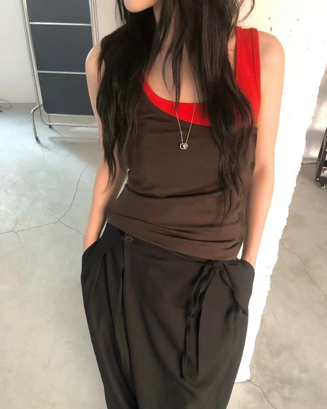 ALEWK韓國直郵女士新款人氣熱賣26春夏時尚休閑真品吊帶背心ALEWK吊帶/背心