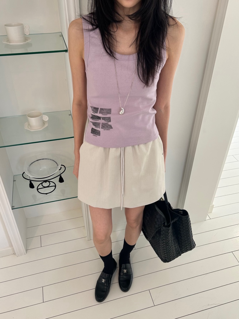 ME MO韓國直郵女裝新款職業休閑時尚26春夏吊帶背心羅紋ME MO吊帶/背心