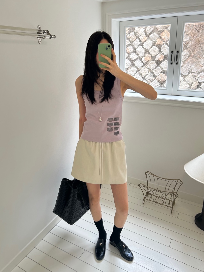 ME MO韓國直郵女裝新款職業休閑時尚26春夏吊帶背心羅紋ME MO吊帶/背心