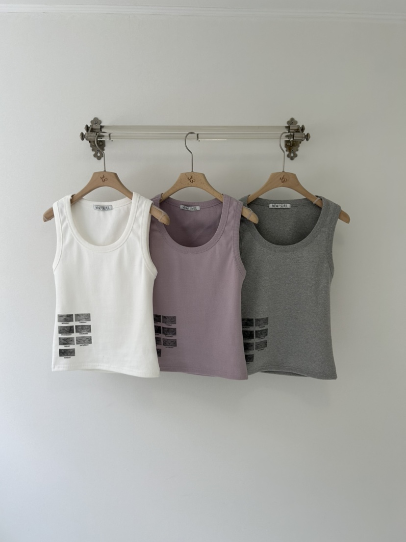 ME MO韓國直郵女裝新款職業休閑時尚26春夏吊帶背心羅紋ME MO吊帶/背心