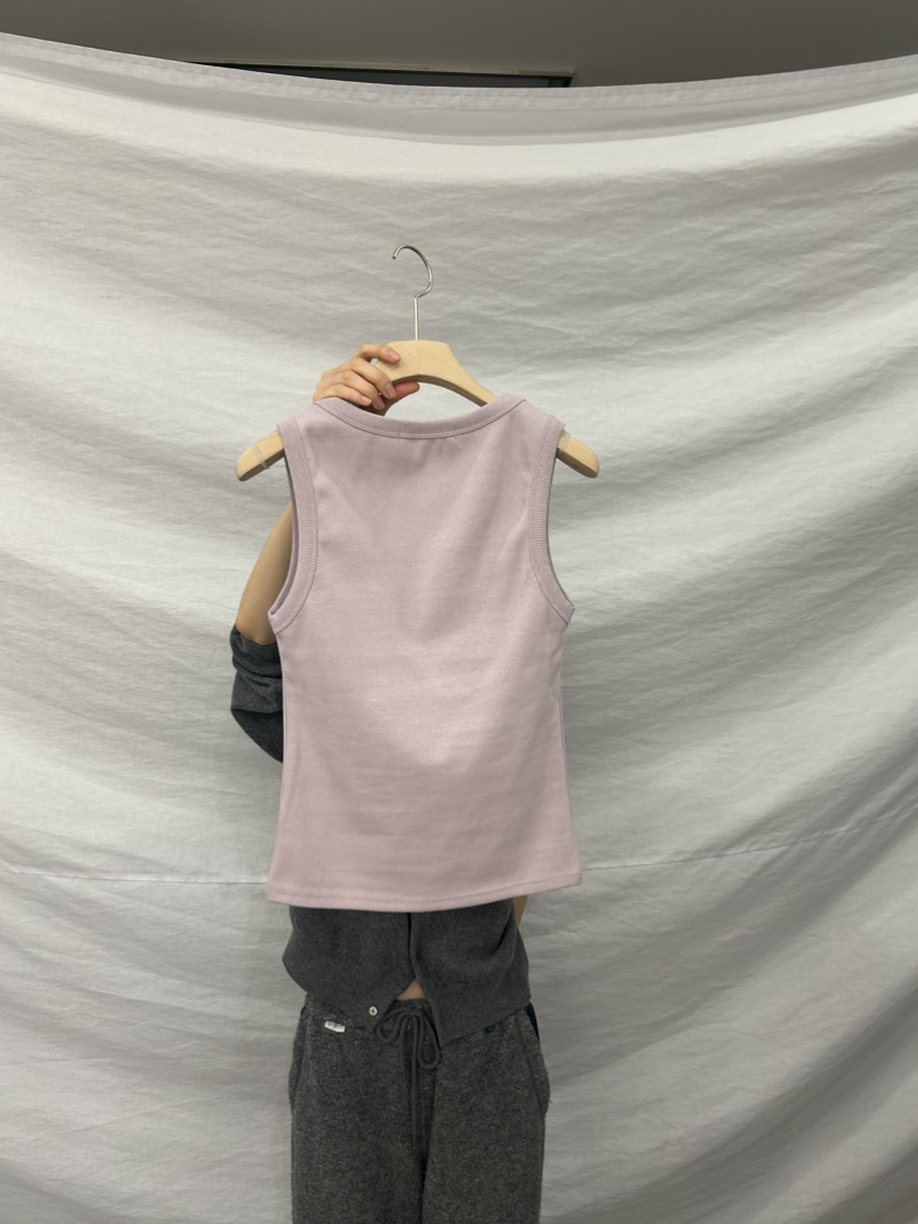 ME MO韓國直郵女裝新款職業休閑時尚26春夏吊帶背心羅紋ME MO吊帶/背心