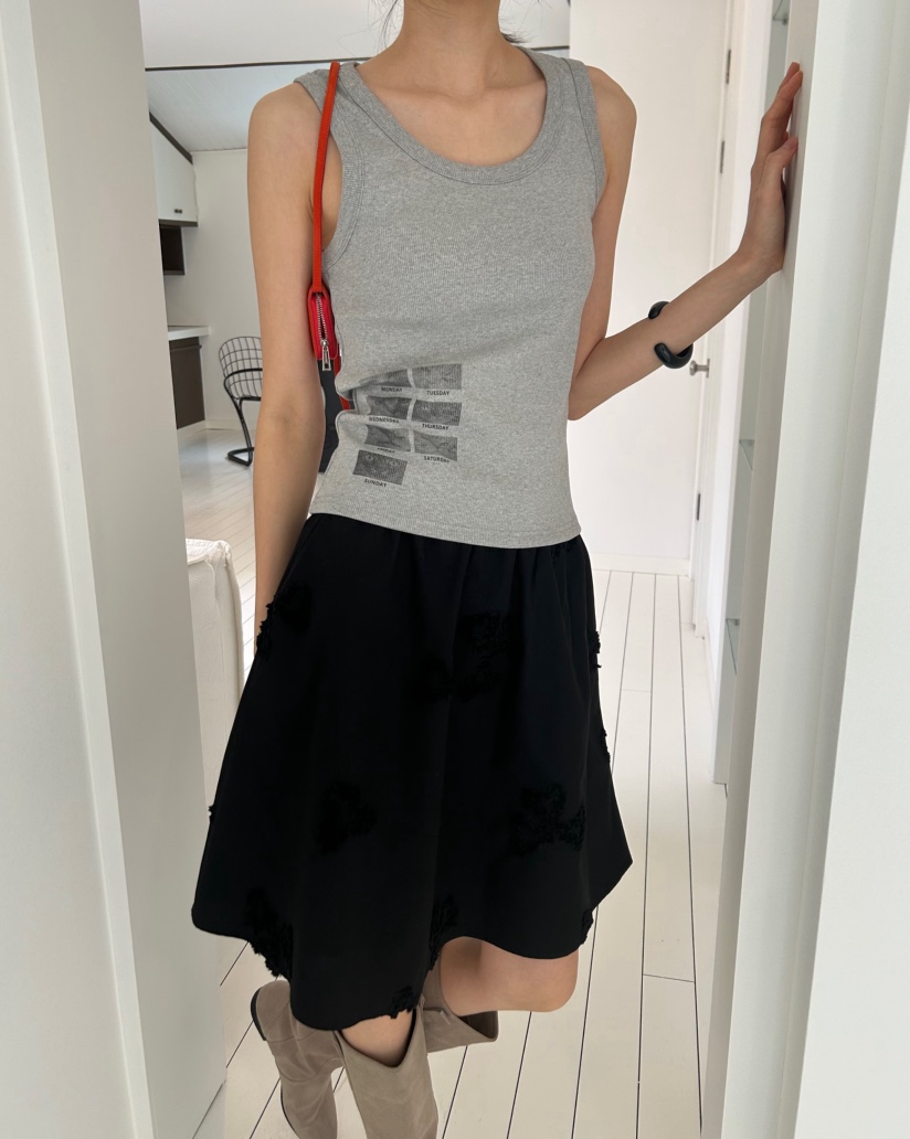 ME MO韓國直郵女裝新款職業休閑時尚26春夏吊帶背心羅紋ME MO吊帶/背心圖色1