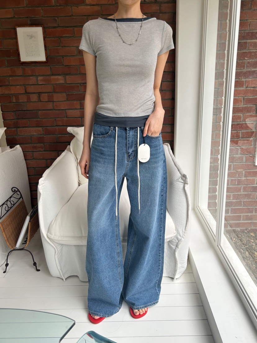 ME MO韓國代購女裝新品時尚真品休閑職業推薦牛仔褲純棉ME MO牛仔褲