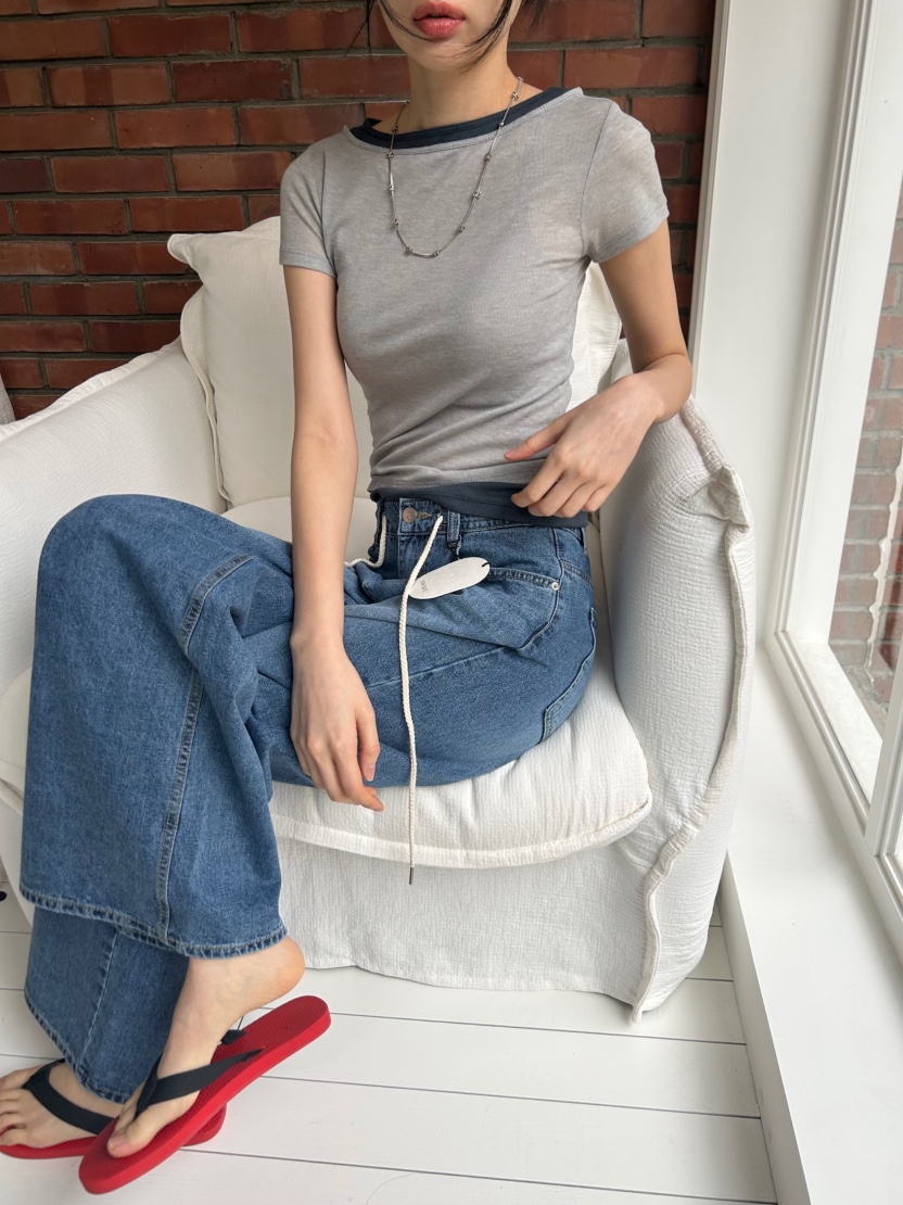 ME MO韓國代購女裝新品時尚真品休閑職業推薦牛仔褲純棉ME MO牛仔褲