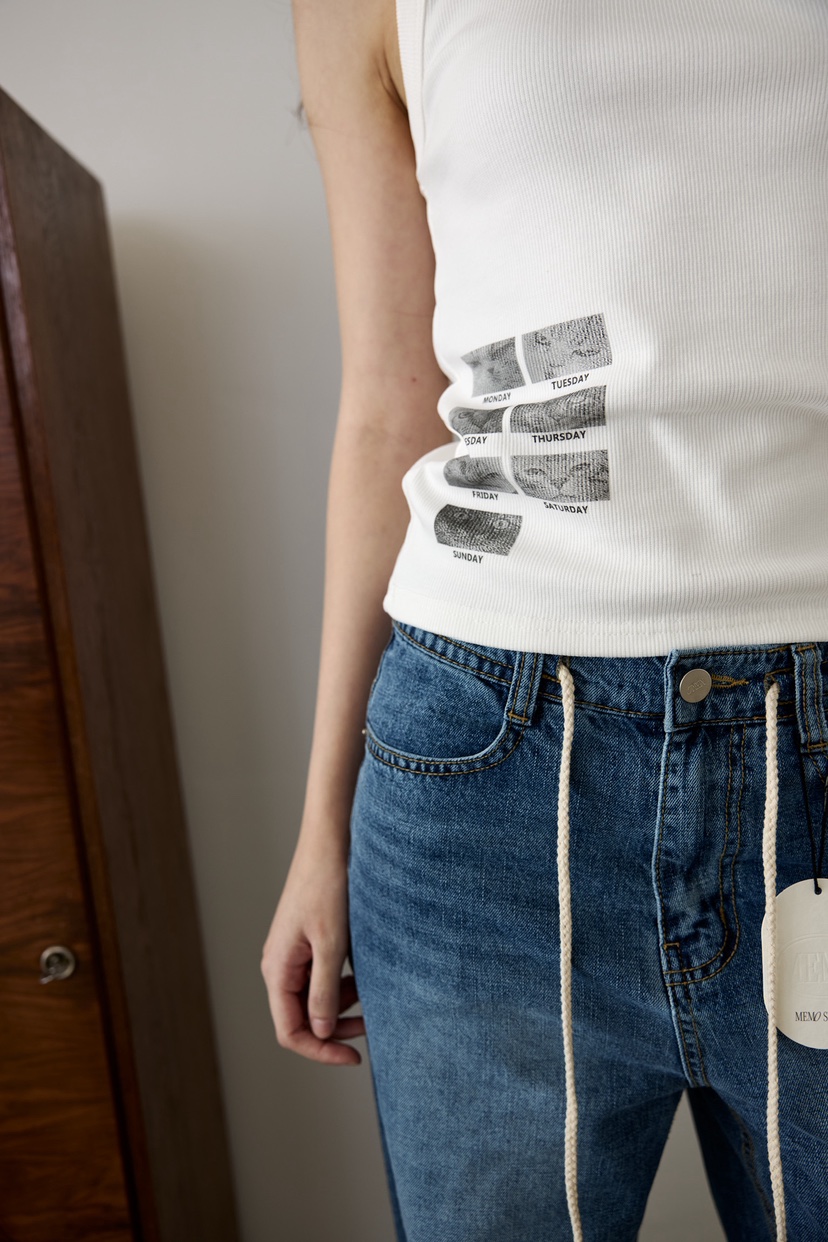 ME MO韓國代購女裝新品時尚真品休閑職業推薦牛仔褲純棉ME MO牛仔褲