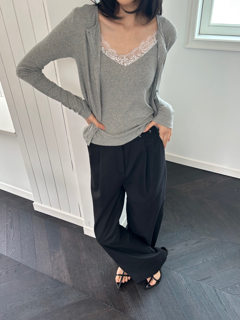 ME MO東大門實拍女士新款推薦人氣真品時尚針織衫蕾絲開衫ME MO針織衫