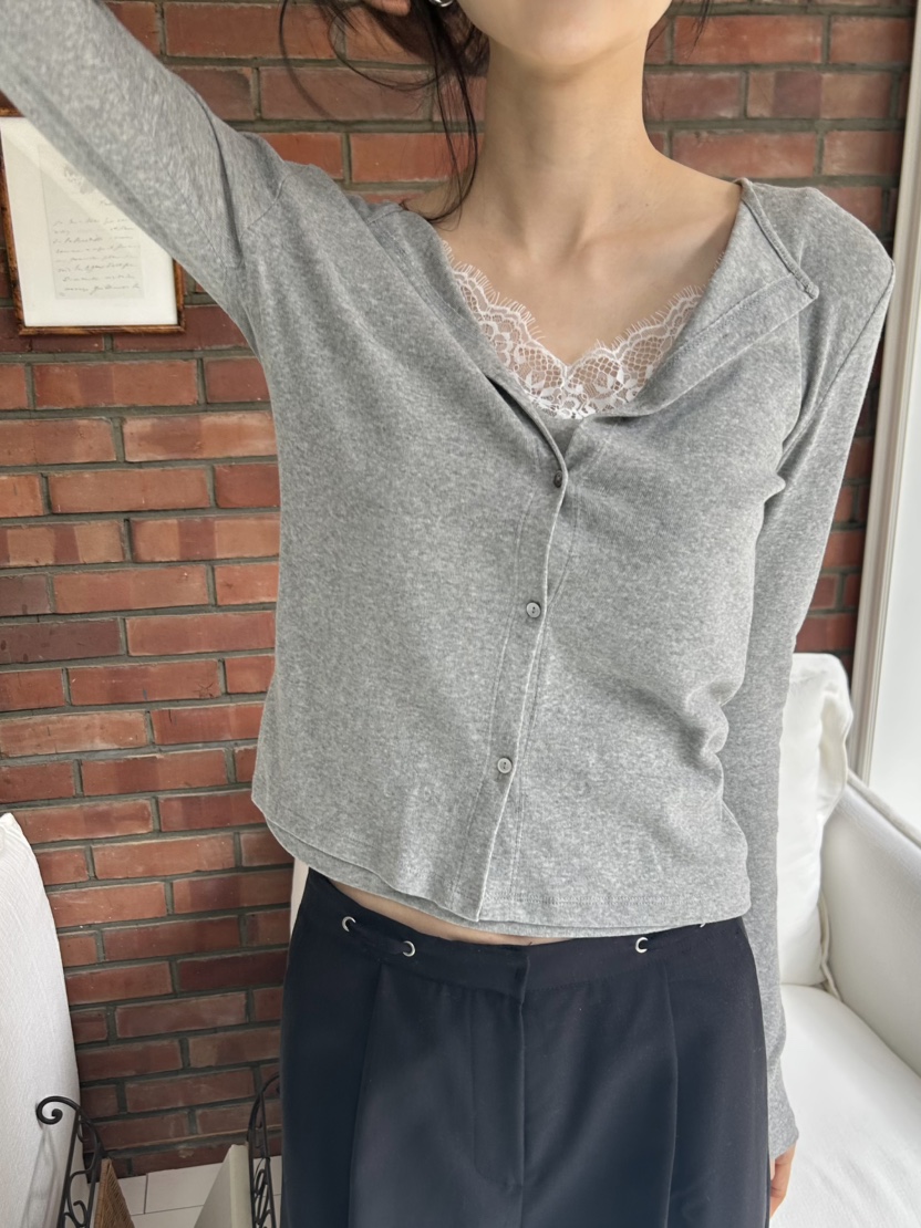 ME MO東大門實拍女士新款推薦人氣真品時尚針織衫蕾絲開衫ME MO針織衫