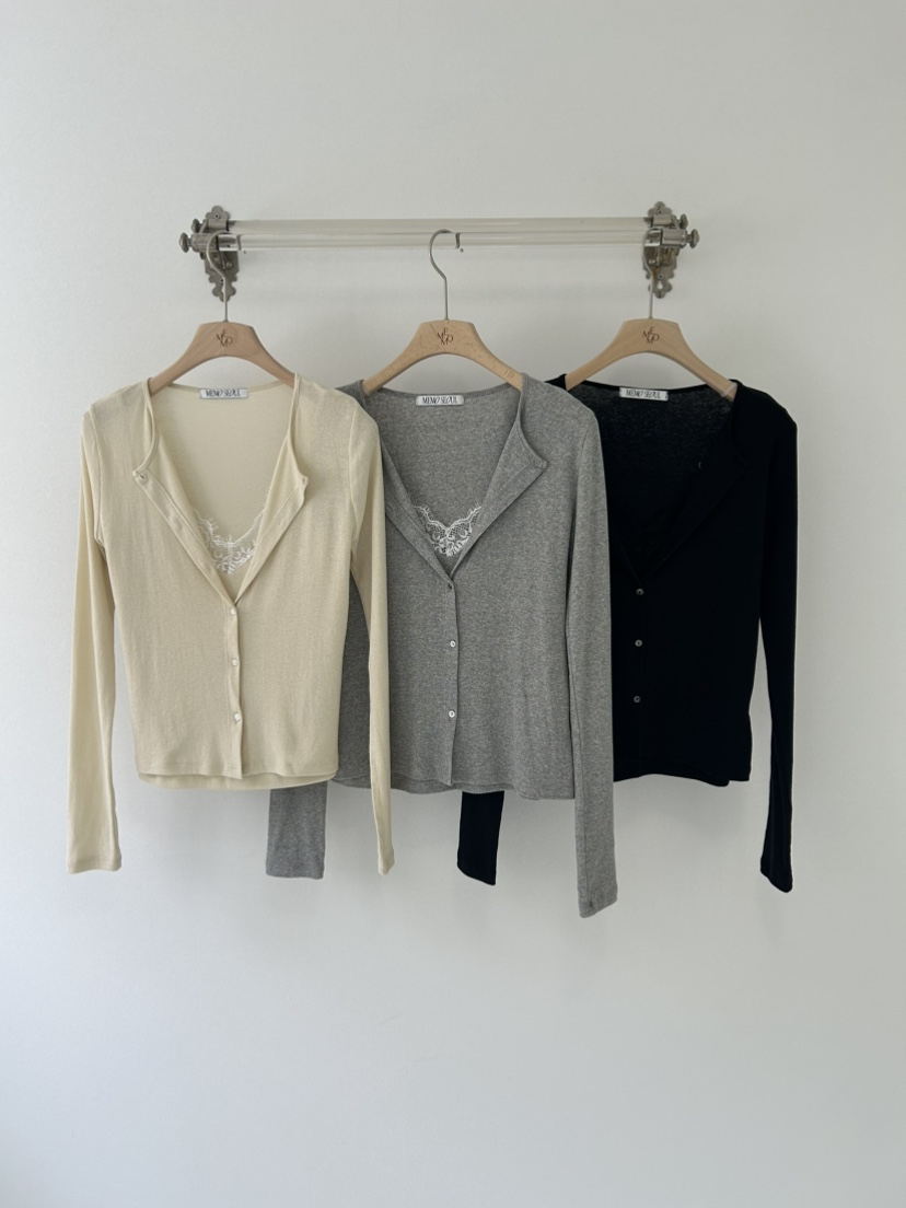 ME MO東大門實拍女士新款推薦人氣真品時尚針織衫蕾絲開衫ME MO針織衫