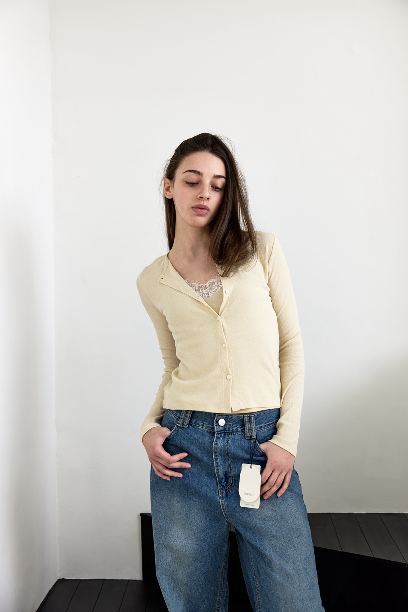 ME MO東大門實拍女士新款推薦人氣真品時尚針織衫蕾絲開衫ME MO針織衫圖色3