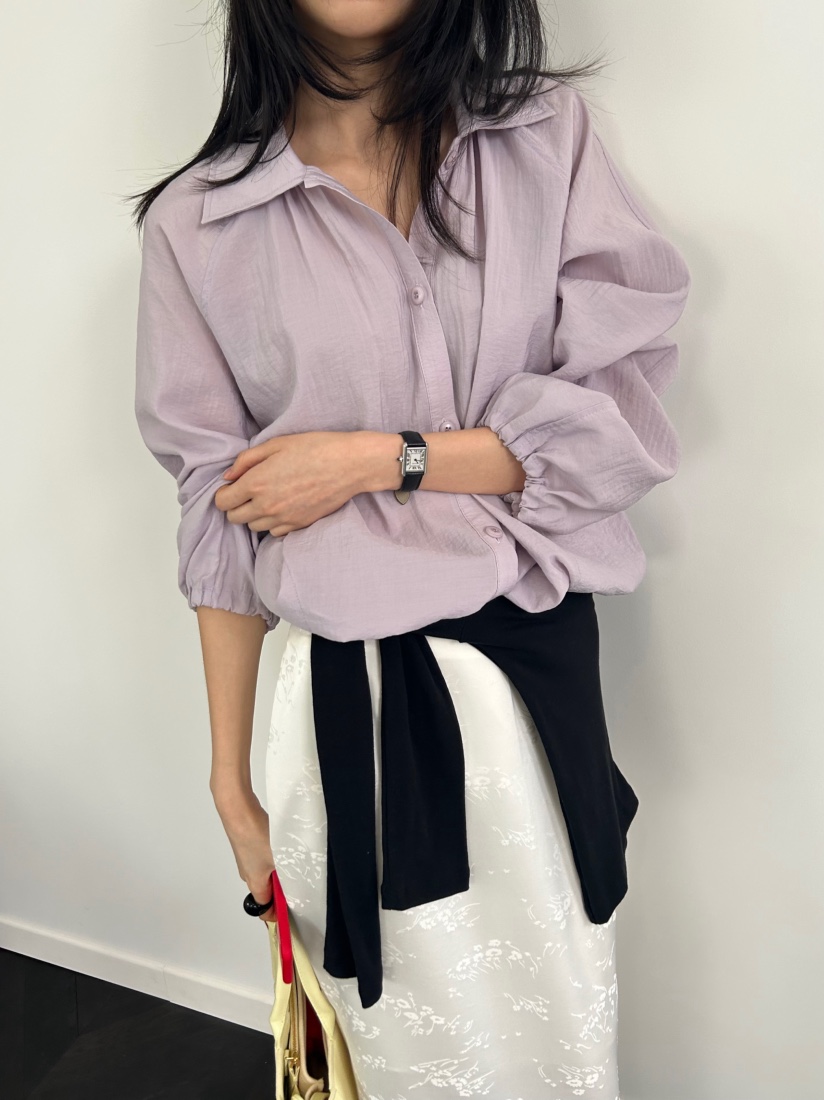 ME MO東大門實拍女裝新款26春夏職業真品休閑襯衫蕾絲衫ME MO襯衫/蕾絲衫