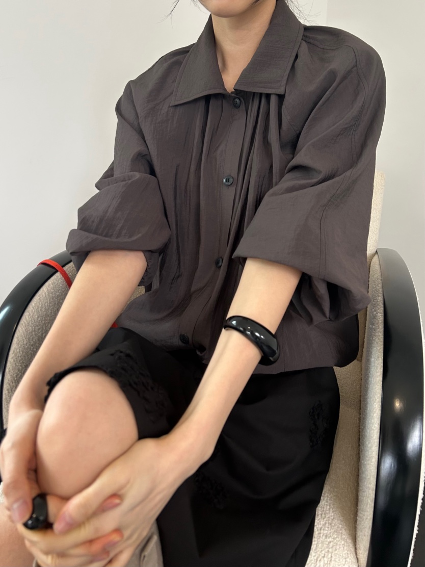 ME MO東大門實拍女裝新款26春夏職業真品休閑襯衫蕾絲衫ME MO襯衫/蕾絲衫