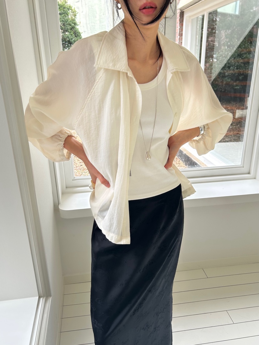 ME MO東大門實拍女裝新款26春夏職業真品休閑襯衫蕾絲衫ME MO襯衫/蕾絲衫圖色3