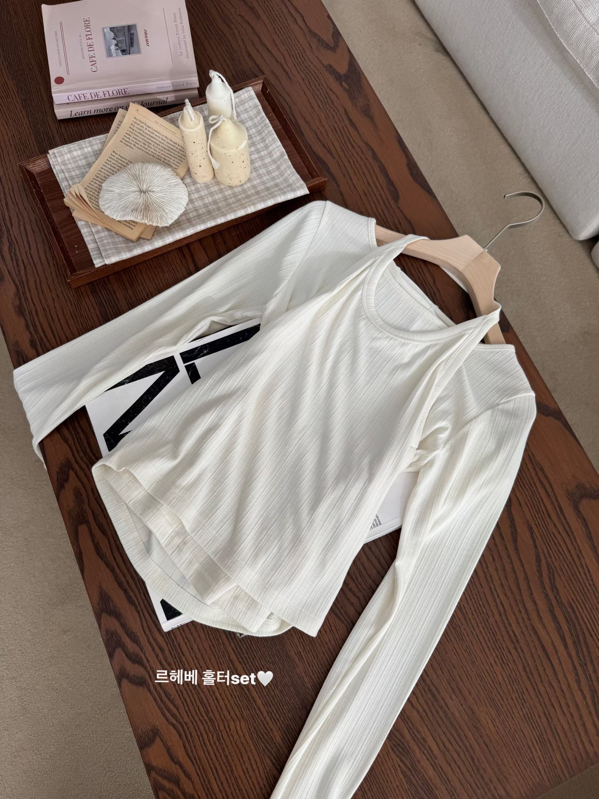 LEHEVE韓國直郵實拍女士新款人氣熱賣時尚職業推薦休閑套裝LEHEVE-MY YOUNG兩件起套裝圖色1